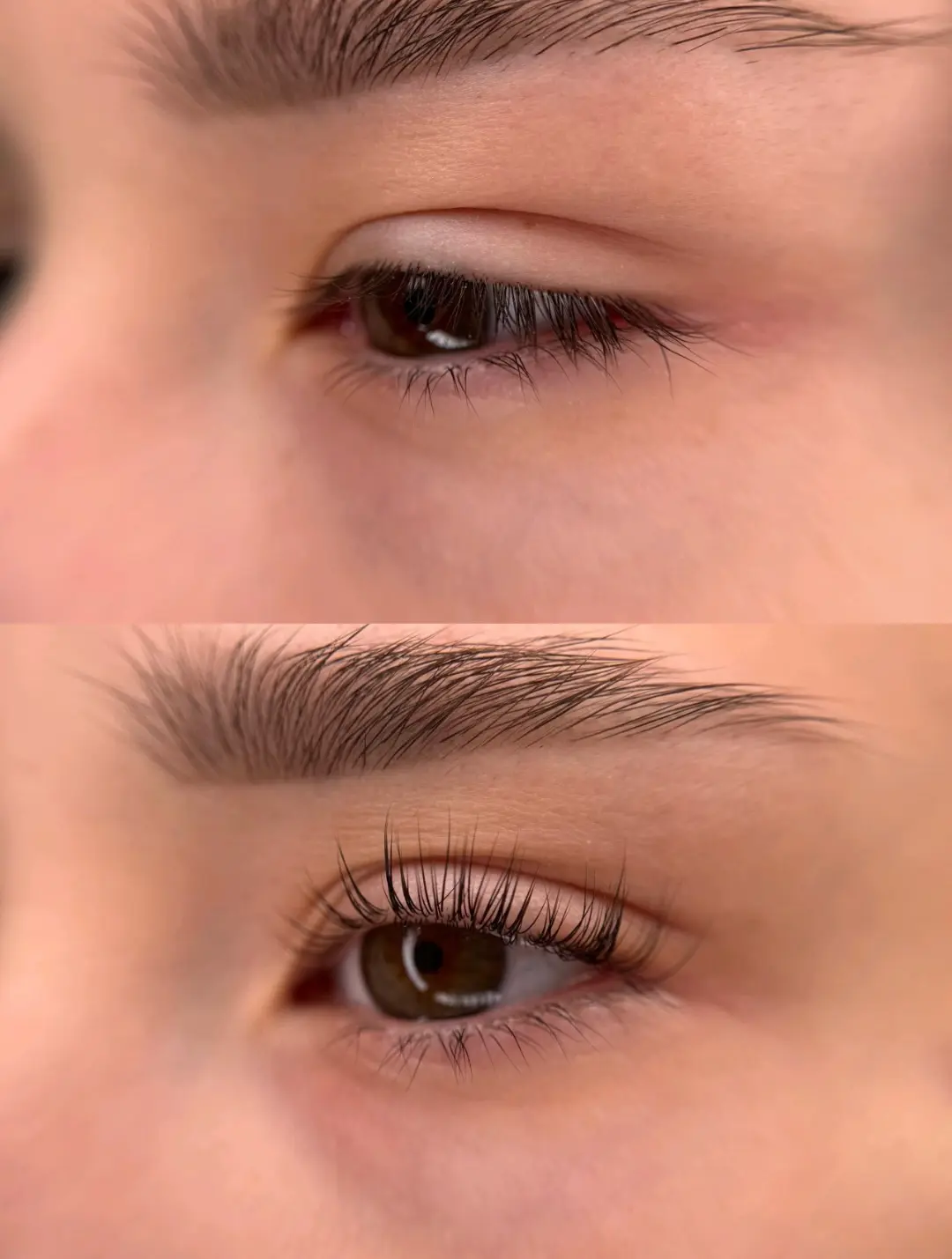 Sourcils — avant/après